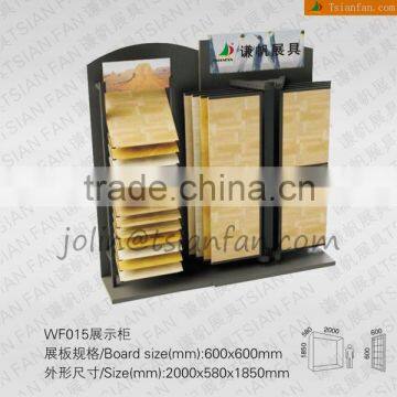 WF015 Flooing Tile Display Rack / Wood page turning type rack