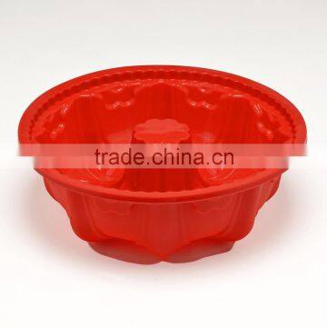 FDA Food Grade Microwave Safe Non Stick Big Deep Fluted Bundt Pumpkin Bpa Free Large Round Silicone Flan Cake Mould photo-5