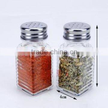 Square Mini Spice Jar Canister With Metal Hole Caps photo-2