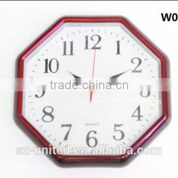 Cheap hot sale red+white quartz wall clock # W01-- W03