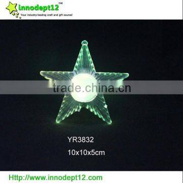 Home Holiday Decoration Changing Led Light Acrylic Star Home Wall Decoration Stickers