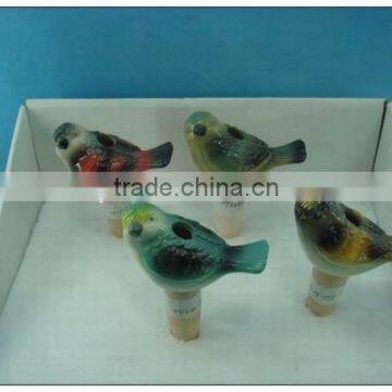 Garden decoration pottery birds plant watering spike