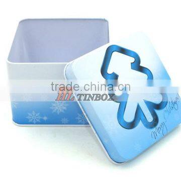 Christmas Square Candy Gift Tin Cans