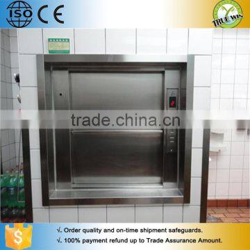 100-500KG Dumbwaiter Elevator , 0.4m/s Commercial Food Elevator for Kitchen