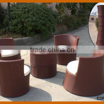 Tower Stacking Rattan Sofa Set