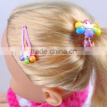 Fashion baby hairclips hair accessories clay flower hair clips to children