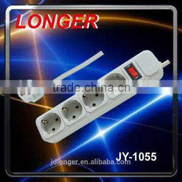 Hot sale high quality Germany 4 way switch gray extension socket power strip 16A 220V child protector