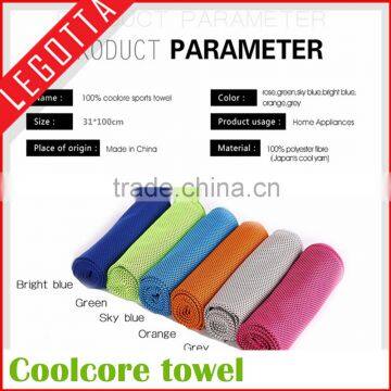 Hot selling custom logo microfibre good quality summer instant cooling towel 2016