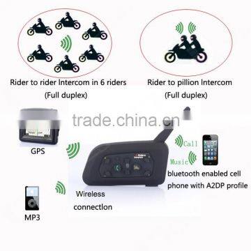 SZwinzon V6 1200M Motorcycle Helmet Bluetooth Intercom/Interphone Headset Connects Upto 6 Riders photo-5