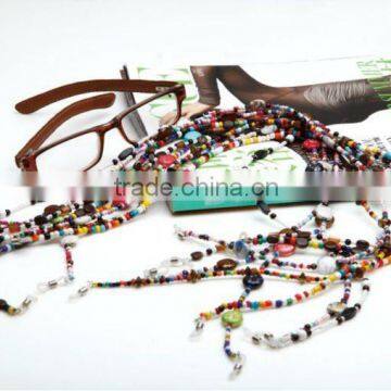 Colorful reading glasses beaded chain and cord,glasses holder