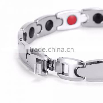 Stock Jewelry Healing 2 in 1 Germanium FIR 14pcs Balls Therapy Power Tungsten Bracelet photo-3