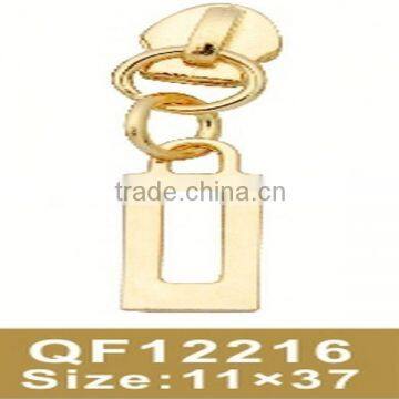 QF11912 Gold rectangle nylon zipper puller wholesale in bulk