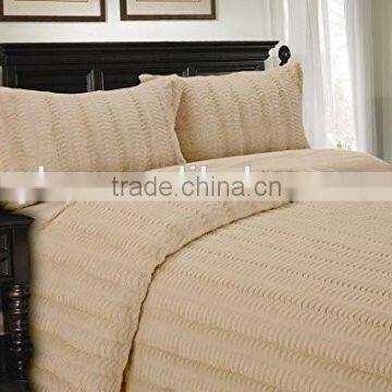 3Pcs bedding set Lofty Luxe Faux Fur/PV Fur Throw Blanket