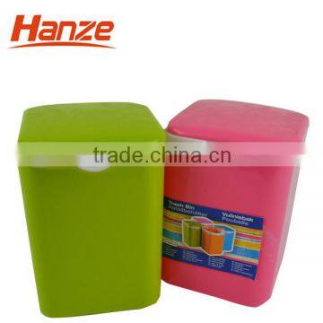 Recycling Decorative PP Plastic Trash Can Garbage Bin With Lid