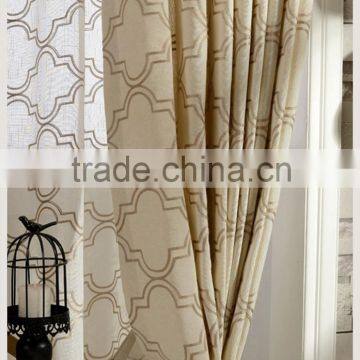 Keqiao Textile embroidery style jacquard curtain fabric india