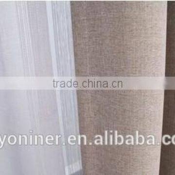 2015 hot sale linen like curtain 013 fabric and designed window fabric; made up curatin in hotel or home