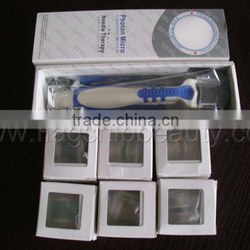 Manufacturer 540 Needles 4 Colors Replaceable Heads Led Vibration Derma Roller photo-5