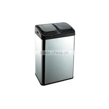 Hand Motion Sensor 2-compartments Trash Can for outdoor