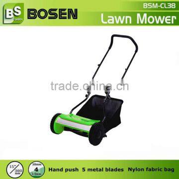 15" Hand Push Cylinder Lawn Mower with Aluminium Plate