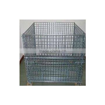 Large Capacity Foldable Galvanized Storing Cage Using In Supermarket