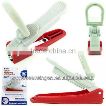 LED Lighted Nail Clipper With Magnifier