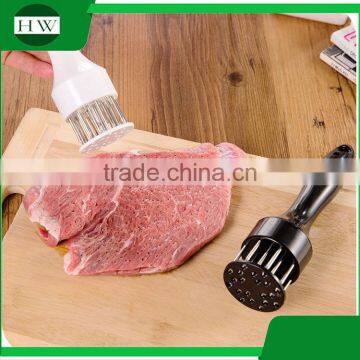 Kitchen Accessories Tool Long Handle Manual Hanging Plastic Stainless Steel Meat Needle Hammer Tenderizer photo-2