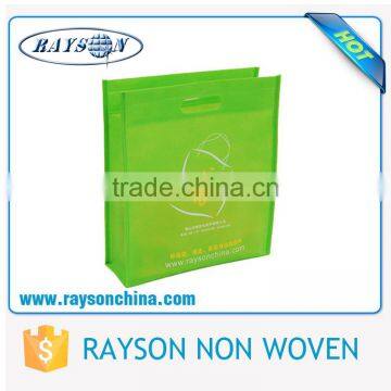 Thermocompression Printing Plain Top Handle Non Woven D Die Cut Bag photo-3
