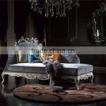 Fontaineblea Elegant Soft Baby Blue Printed Fabric Sectional Sofa Seats photo-3