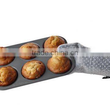 Washable Quilted Cotton Linings Silicone Protective Baking Gloves photo-3