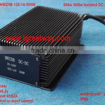 500w/600w 120v to 14v isolated DC-DC converter