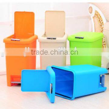 Colorful Rectangel Press&Foot Trash Bin Garbage Bin