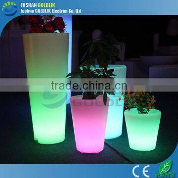 Trade Show Battery Powered RGB Light Illuminated Glowing Flower Pot