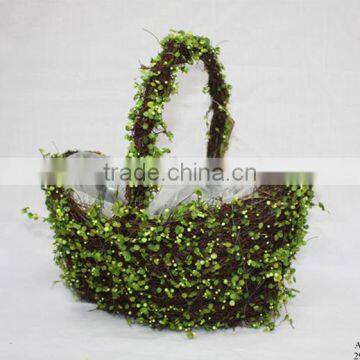 Natural Green Vine Flower Basket photo-5