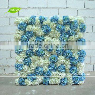 GNW FLW1508015 Artificial Flower Backdrop Wall with Rose and Hydrangea decorated