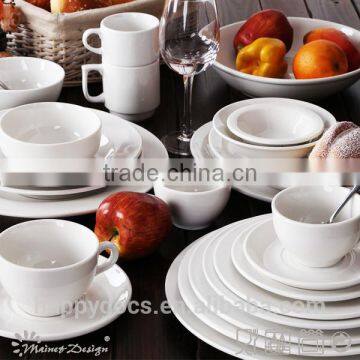 Classical White Porcelain Hotel Usage Coffee Cup & Saucers photo-4