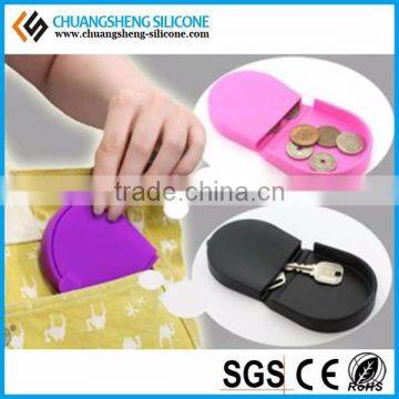 hot selling men's woman lady travel silicone aluminium coin wallet as promotion gift