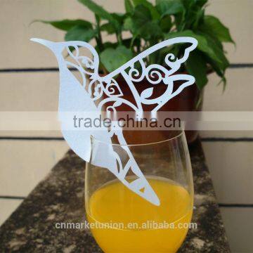 Paper Wine Glass Card Laser Cut Wedding Invitation Card