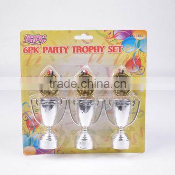 2017 Early childhood toys 6pcs plastic party trophy&medal set