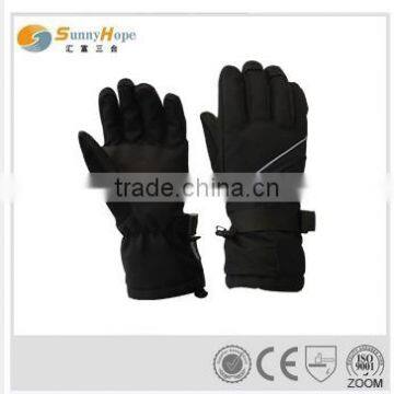 fashion full finger professional black ski gloves