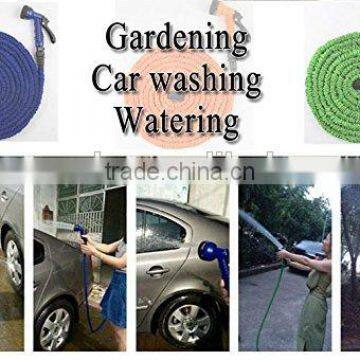 garden expandable hose with plastic fitting for car washing