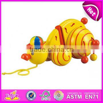 2015 Funny Kids Pull String Karting Toy,Dog Design Children Wooden Scrat Pull Toy,Christmas Wooden Pull and Push Toy WJ276115 photo-3