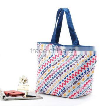 300D Polyester Dye Sublimation Full Color Printing Shopping Tote Bag,Waterproof Large Capacity Tote Bag photo-4