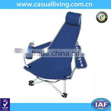 Hot sell folding lightweight reclining beach chair with armrest