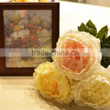 92cm Long Single Stem Peony Wedding Home Decor Artificial Silk Flower photo-3