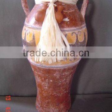 Clay ceramic vase, flower pot