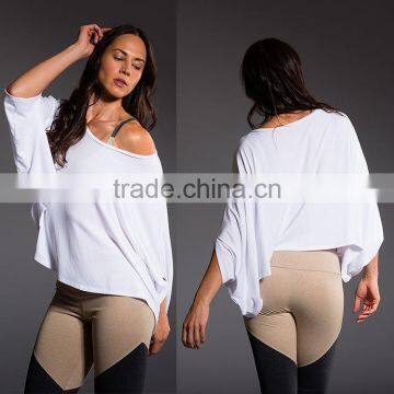 womens tops 2017 Long dolman sleeve Wide neck line off the shoulder shirts