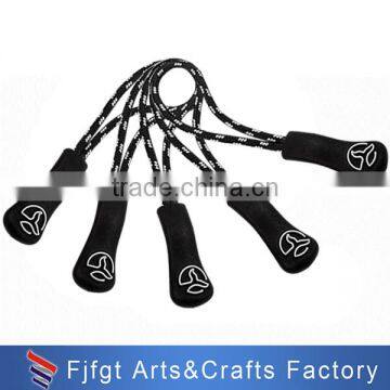 Custom silicone rubber bag/garment hblack zipper pulls,soft pvc zipper pull