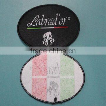 High Quality Hot Selling Merrow Border Woven Patch