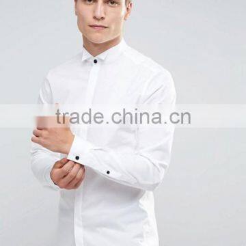 Latest Design Long Sleeve Wing Collar Mens Pre-Shrunk 97% Cotton 3% Elastane Lightweight Slim Fit Casual Shirts