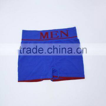 Blue seamless underwear men boxers briefs